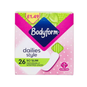 Bodyform Dailies Style So Slim Liners 26 Pk