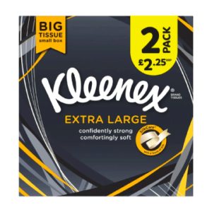 Kleenex Extra Large Tissues Compact Twin Pack