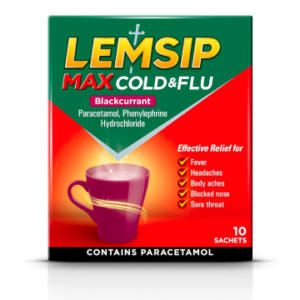 Lemsip-Max-Cold-and-Flu-Relief-Blackcurrant-Sachets,-Pack-of-10