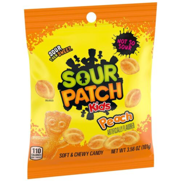 Sour Patch Kids Peaches - Chewy Gummy Candy