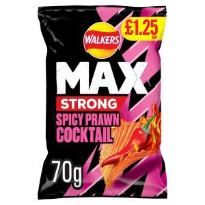 Walkers Max Strong Spicy Prawn Cocktail Crisps